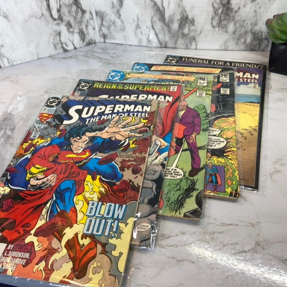 Vintage Bundle of 5 Superman Comics 1980, '81, '93